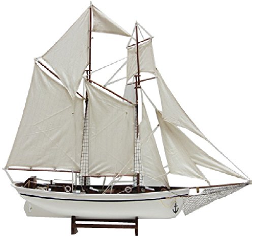 osters muschel-sammler-shop Modell-Holz-Segel-Schiff der Belle Poule / 2-Master des legendären Schiffes in Einer Größe von 83cm - in Reiner Handarbeit hochwertig gefertigt