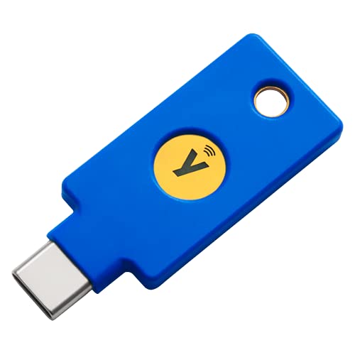 Yubico Security Key C NFC - USB-und NFC-Sicherheitsschlüssel mit Zwei-Faktor-Authentifizierung, passend für USB-C Anschlüsse und funktioniert mit unterstützten NFC-Mobilgeräten