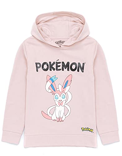 Pokemon Hoodie Girls Kids Game Gifts Sylveon Lilac Jumper Pullover 9-10 Jahre