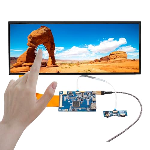 VSDISPLAY 31,2 cm (12,3 Zoll) 1920 x 720 FHD IPS breiter LCD-Touchscreen und Typ C Mini HDMI LVDs Controller Board 70 Pins