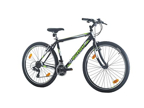 Multibrand Probike PRO 27.5 Zoll Fahrrad Mountainbike Shimano 21 Gang, Herren, Damen, Jungen geeignet ab 170-185 cm (Schwarz Grün Matt)