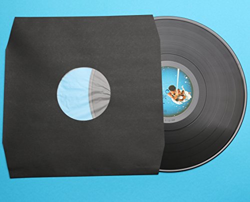600 St. LP Schallplatten Innenhüllen schwarz mit Eckschnitt gefüttert Vinyl LP Maxi Single