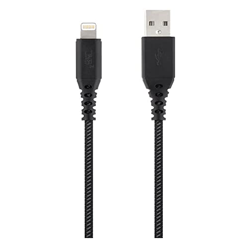 Lightning-Kabel für iPhone, iPad und iPod von t'nb, 3 m, schwarz-grau, ultra resistent, 1 Stück.
