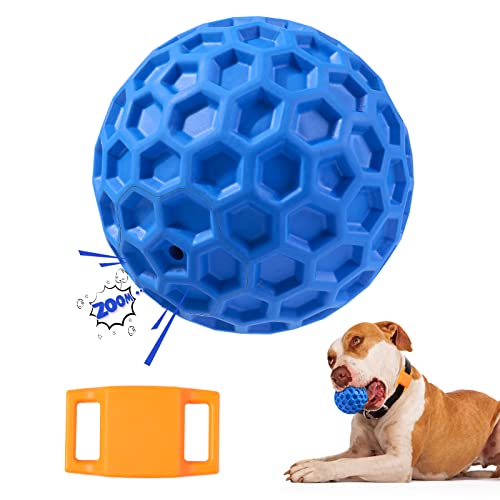 Cutefly Quietschendes Hundespielzeug für Aggressive Kauer, robuste Kaubälle mit strapazierfähigem Naturkautschuk, unzerstörbares Hundespielzeug für kleine, mittelgroße und große Rassen