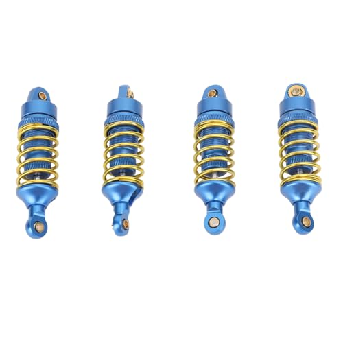 Trisar RC-Auto-Stoßdämpfer, Helle Farbe, Stabil, Langlebig, 4-teilig, RC-Vorder- und Hinterraddämpfer, Einfache Montage Zur Reparatur (Blau)