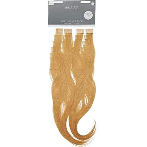 Balmain Tape Extensions Volume Human Hair 20 Stück 40 Cm Länge Farbe Very Light Deep Gold Blonde #9g