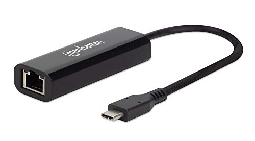 MANHATTAN USB-C auf 2.5GBASE-T Ethernet-Netzwerkadapter USB 3.2 Gen 1 mit 5 Gbit/s, Multi-Gigabit Ethernet mit 10/100/1000 Mbit/s und 2,5 Gbit/s (153300)