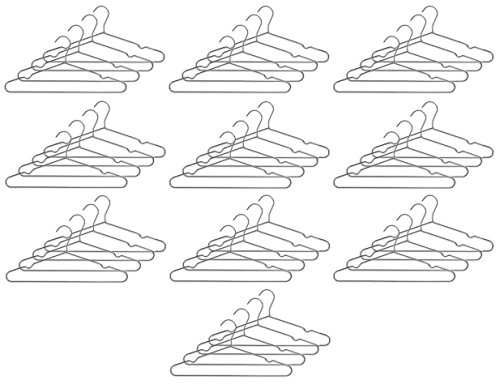 Kleiderbügel Set Metall Zeller Hosensteg Rockkerben Chrom Hosenbügel Bügel (40er Set)