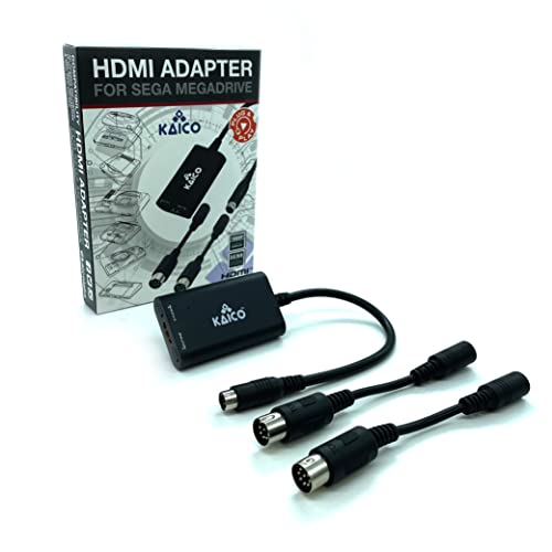 Kaico SEGA Megadrive 1080p HDMI Adapter - zur Verwendung mit Sega Genesis - unterstützt S Videoausgang - unterstützt PAL- und NTSC-Konsolen - Seitenverhältnisschalter für 16:9 oder 4:3