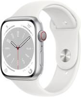 Apple Watch Series 8 (GPS + Cellular) 45mm Aluminiumgehäuse silber, Sportband...