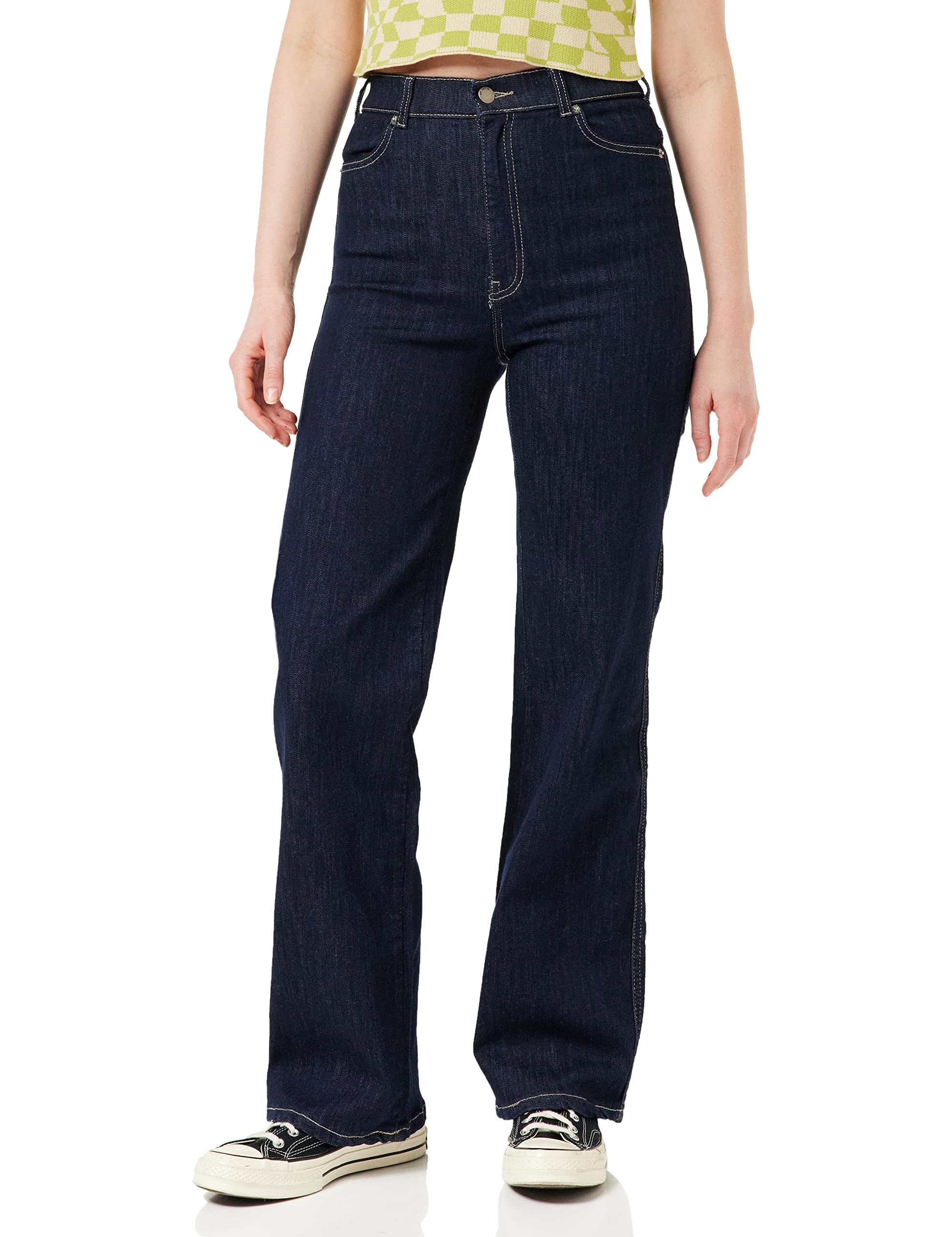 Dr Denim Damen Moxy Straight Jeans, Pyke Blue Rinse, M/34