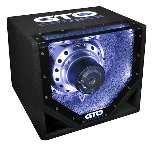 Crunch GTO10BP - 25 cm (10") Single-Bandpass-System aus der GTO Serie mit 600W MAX | Auto-Subwoofer mit Plexiglasfenster und LED Innenbeleuchtung Car-Audio-Unlimited