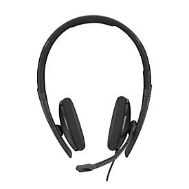 Headset Sennheiser Serie SC 160, binaural, große Ohrpolster, In-Line Call Control, schwarz