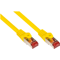 Good Connections Cat. 6 Ethernet LAN Patchkabel mit Rastnasenschutz RNS, S/FTP, PiMF, PVC, 250Mhz, Gigabit-fähig (10/100/1000-Base-T Ethernet Netzwerke), für Patchfelder, Patchpanels, Switch, Router, Modems, gelb, 30m