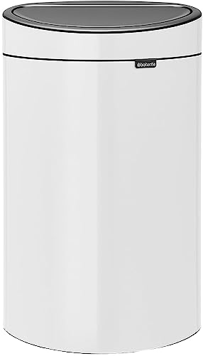Brabantia 114984 Touch Bin New mit herausnehmbaren Kunststoffeinsatz, white, 40 L