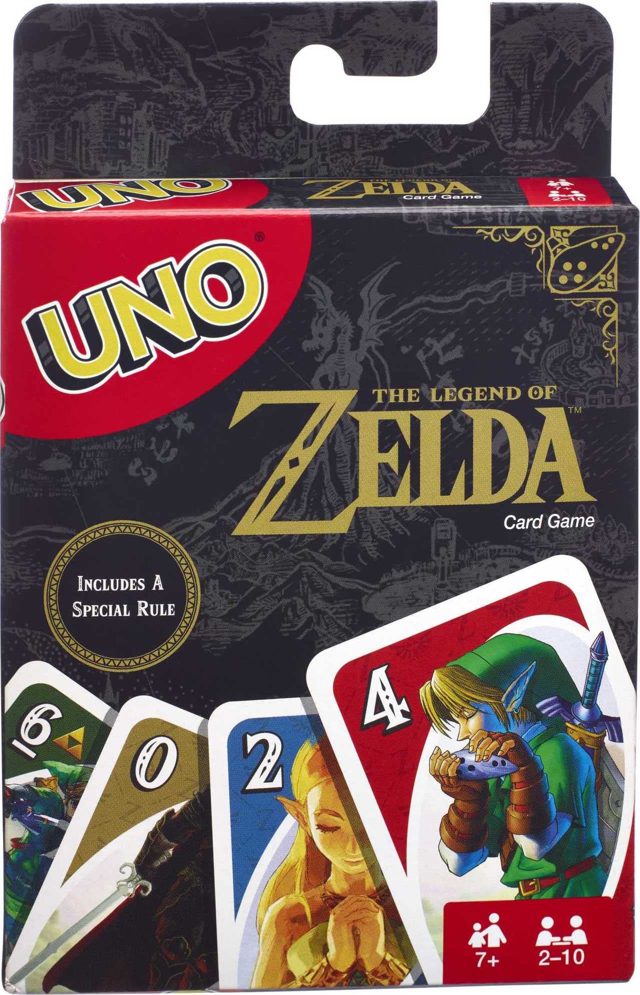Mattel Games UNO the Legend of Zelda Kartenspiel für Familiennacht mit Grafik aus der Legende von Zelda & Sonderregel