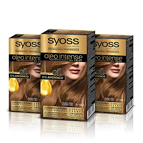 Syoss Oleo Intense Permanent Intensive Oil Color 8-60 HONEY BLONDE (3er Pack)