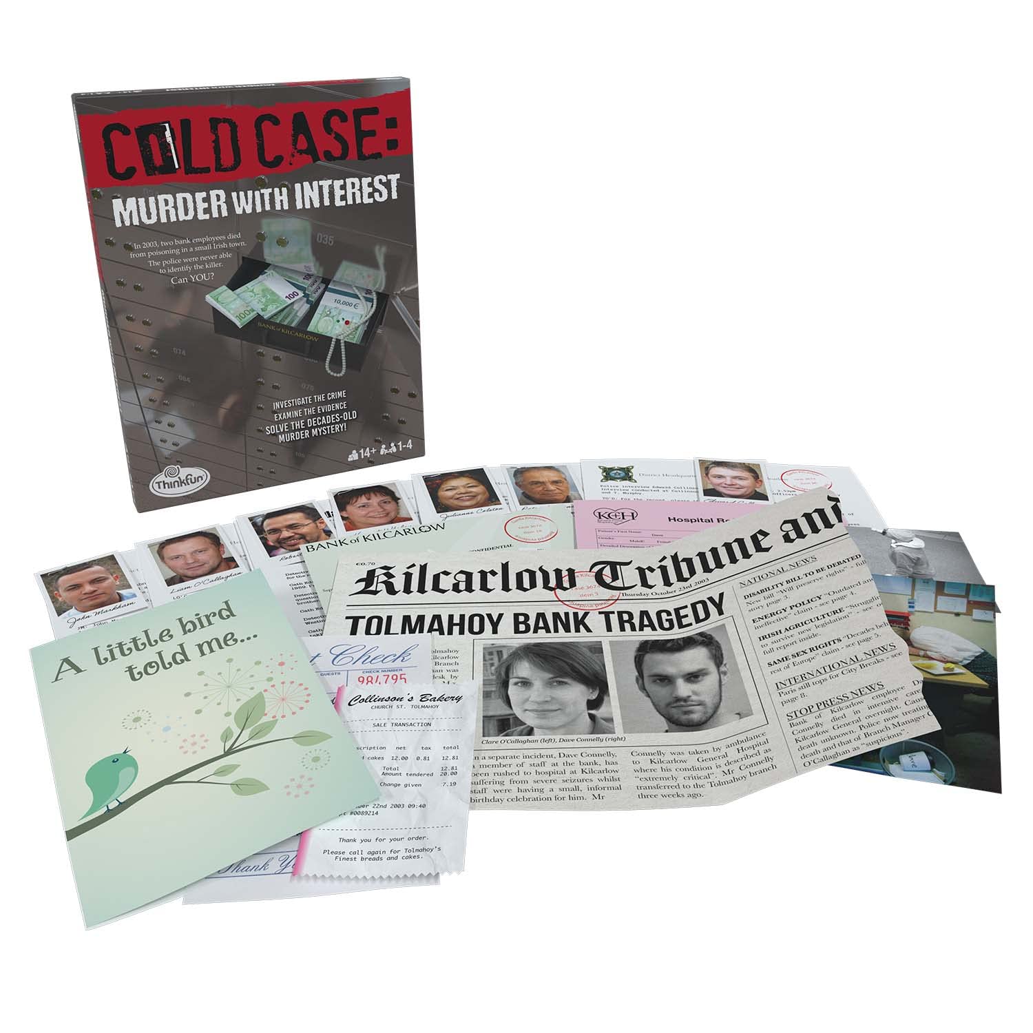 ThinkFun Cold Case: Mord mit Interesse - EIN Mord-Geheimnisspiel in Einer Box ab 14 Jahren