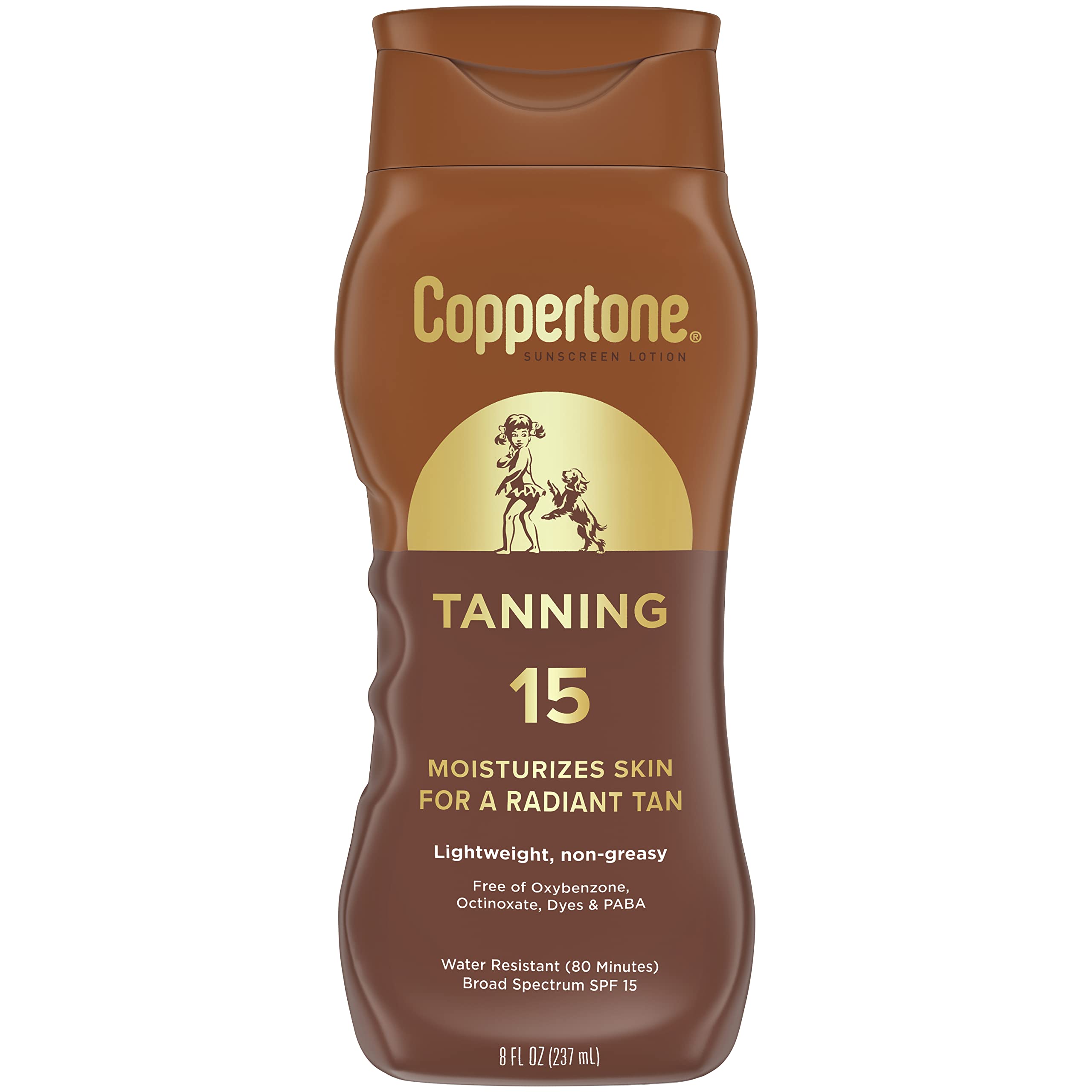 Coppertone Tanning Lotion Sunscreen LSF 15, 8oz by Coppertone