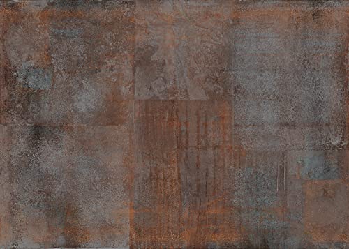 Rasch Tapete 364248 - Fototapete auf Vlies mit Metalloptik in Braun, Rostoptik - 2,65m x 3,71m (LxB)