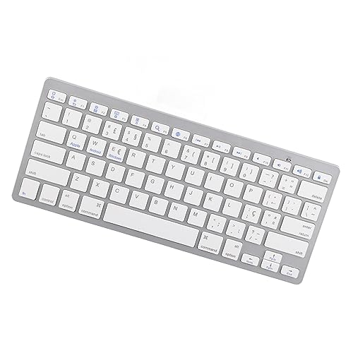 Tragbare Drahtlose Bluetooth-Tastatur, Mini-Kompakttastatur mit 78 Tasten, für IPad, Mac, Android, Arabische/spanische/französische/koreanische/russische/thailändische Tastatur(Portugiesisch)