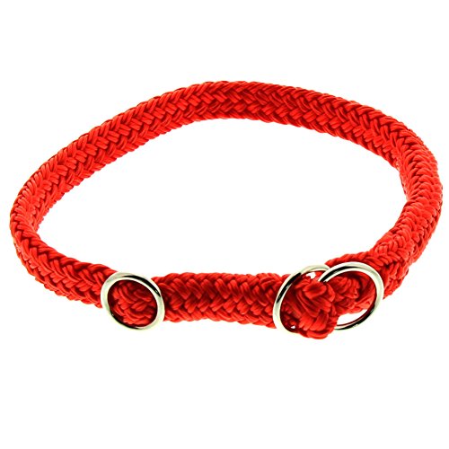 Dinoleine Hunde-Halsband/Stoppwürger, Größenverstellbar, Polyester, Größe: L/ 60 cm, Rot, 231108