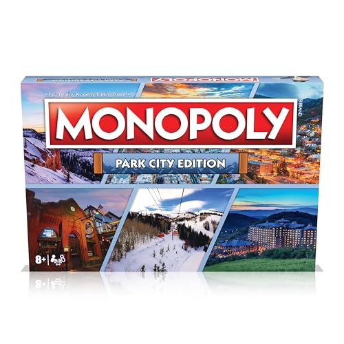 Park City Monopoly Familien-Brettspiel, für 2 bis 6 Spieler, Erwachsene und Kinder ab 8 Jahren, kaufen, verkaufen und tauschen Sie Ihren Weg zum Erfolg