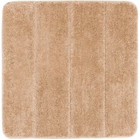 WENKO Badteppich Steps Sand, 55 x 65 cm - Badematte, rutschhemmend, außergewöhnlich weiche und dichte Qualität, Polyester, 55 x 65 cm, Beige