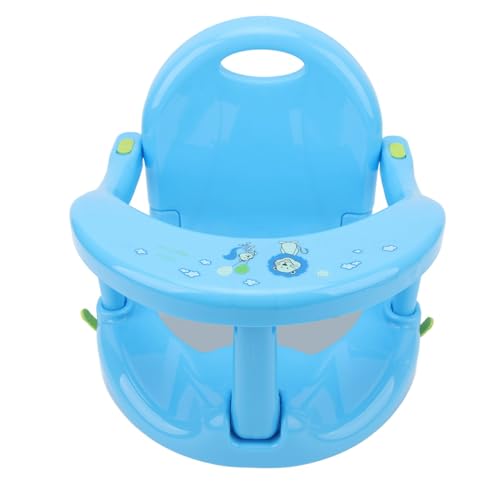 Höhenverstellbarer, Rutschfester Baby-Badesitz mit 4 Saugnäpfen – Sicherer Badewannenstuhl für Kleinkinder für 6–18 Monate, Faltbar und Tragbar (BLUE)
