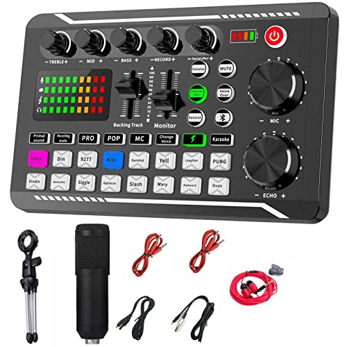 Botiniv 2 Pcs Podcast-Equipment für Einsteiger,Englische Version Streaming Equipment Bundle | All-in-One-Podcast-Produktionsstudio für Podcast-Aufnahme, Streaming, DJ, PC, Smartphone