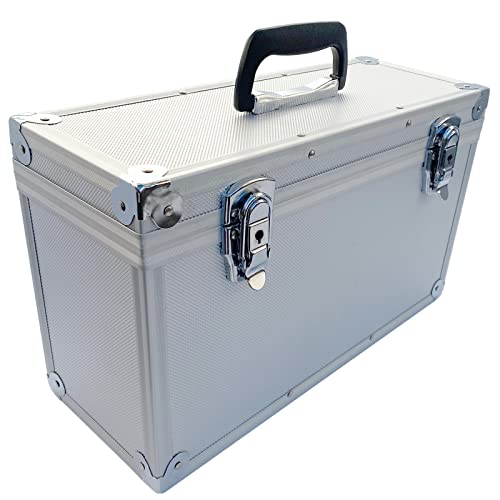Aluminium Koffer Silber Entnehmbarer Deckel (LxBxH) 400 x155 x 240 mm Transportbox