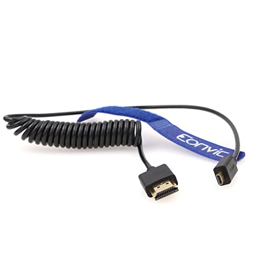 Eonvic Micro HDMI auf HDMI Kabel, 8K@60Hz Unterstützt Ethernet, 1080p HD flexibles Kabel für HDSLR Kameras, TV, PC, Laptop, Macbook, Monitore