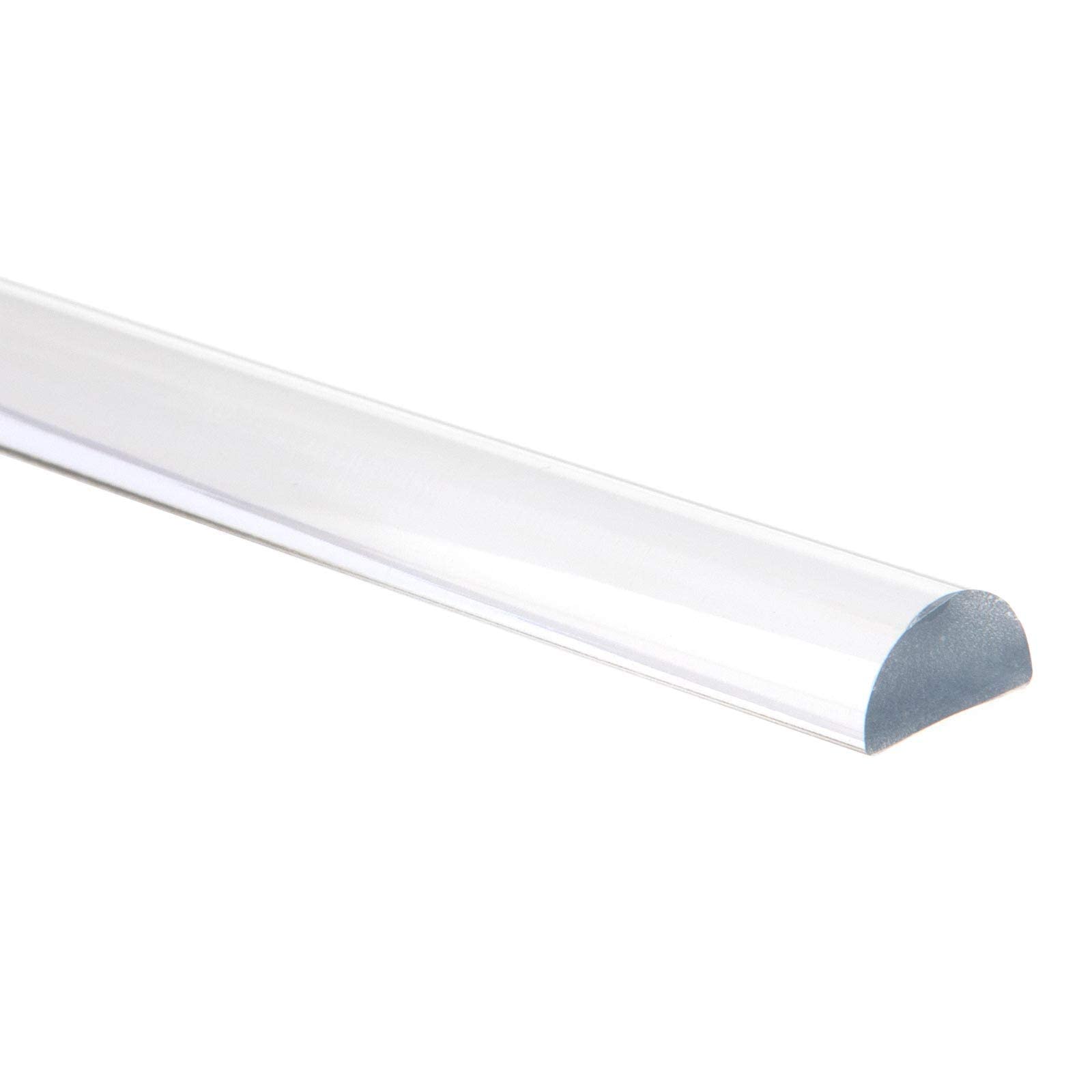 Acrylhalbrundstab als Schwallschutz, Schwallschutzleiste Dusche transparent, Dichtleiste (Acryl 8 mm hoch, 200 cm)