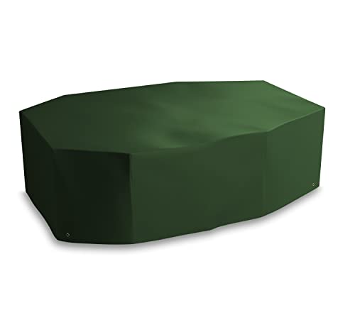 Bosmere Allwetter-Abdeckung für Tisch und Stühle, rechteckig, 8-Sitzer, 100 % wasserdicht, UV-geschützt, strapazierfähiges 600D-Oxford-Gewebe, L295 W203 H90 cm, A535G