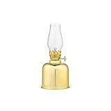 Spiegelkerosenlampe Laterne - 7.28 in Glasöl Tischleuchten for Home Beleuchtung Dekoration (Color : Gold)
