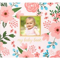 Baby Tagebuch FLORAL (deutsch) in rosa/bunt