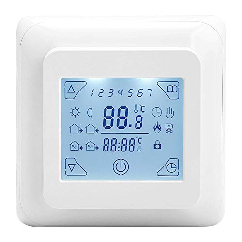 Wöchentlich Programmierbarer Touchscreen Thermostat mit Fußbodenheizung und großem LCD Display