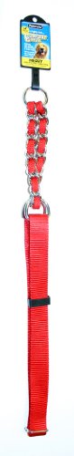 Petmate 303591 Comfort Check Martingale Style Hunde-Trainingshalsband, Rot, Größe L, 2,5 x 43,2-86,4 cm