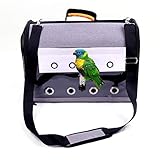Yongirl Vogel-Transporttasche für Vögel, leicht, PVC, transparent, atmungsaktiv, mit Holzstab