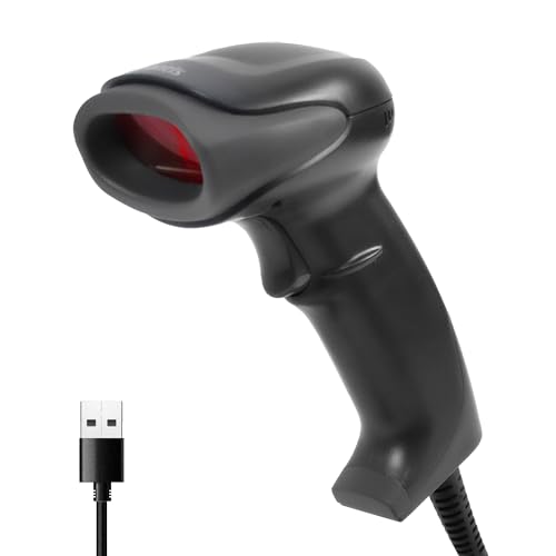 Atlantis LD1830-2D Barre 2D-Codescanner, 2D-Codes, USB, Schwarz, A08-LD1830-2D