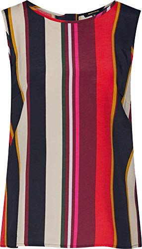 More & More Damen Stripe Blouse Active Bluse Ärmellos Top Multicolour (34)