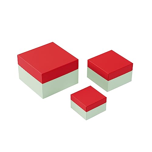 Semikolon (364833) 3er Schachtelsatz Cherry - Pistachio - FSC-zertifizierte Geschenkschachteln Formate: 24 × 24 × 16 cm - 18 × 18 × 12 cm - 13 × 13 × 8,5 cm
