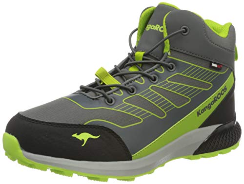 KangaROOS Unisex-Kinder K-Scout RTX Sneaker, Grau (Steel Grey/Lime 2014), 28 EU