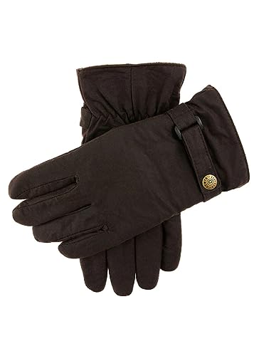 Dents Brown Exmoor gewachster Baumwolle Handschuh - Groß
