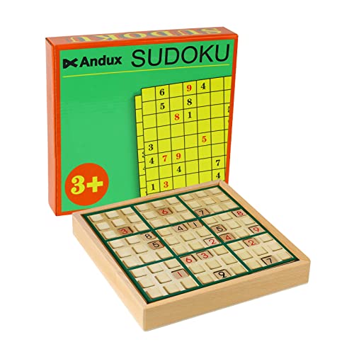Andux Zone Holz Sudoku Brett Spiele Mit Schublade SD-02 (Grün)