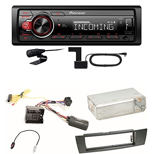 Pioneer MVH-330DAB Bluetooth Digitalradio USB AUX DAB+ Autoradio Einbauset kompatibel mit BMW E87 E81 E82 X1 E84