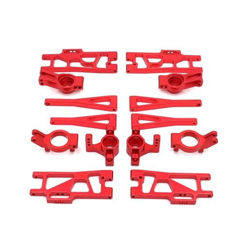 UNARAY Geeignet for WLtoys 104009 1/12 12401 12404 12409 Serie RC Auto Gefährdete Teile Metall Upgrade Teile (Size : Red)