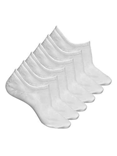 Romberg Unisex Sneaker Socken mit Silikon Pad, 6er Pack (weiß, 43-46)
