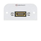 Kindermann 7441000542 HDMI Ethernet Blende mit Kabel Buchse auf Buchse, 54 x 27 mm schwarz