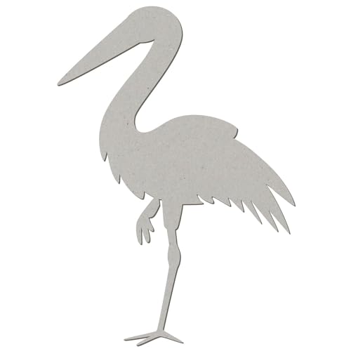 Pappe Flamingo - Deko Basteln 5-50 cm, Pack mit:10 Stück, Höhe:30cm hoch